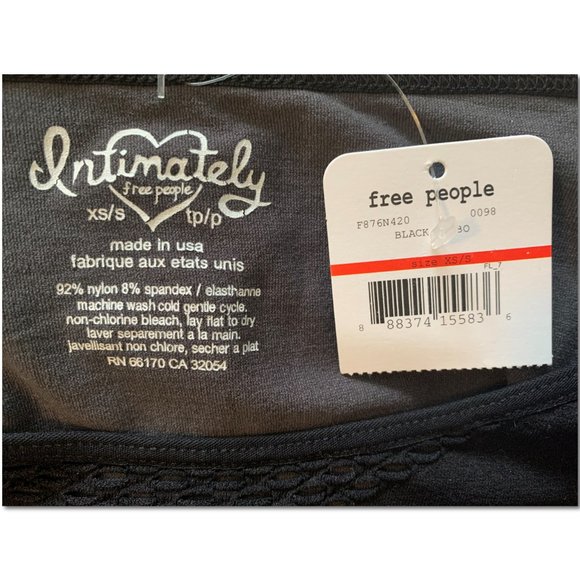 Free People Intimately Black Long Sleeve Body Con Dress/Tunic Size XS/S - Picture 4 of 5